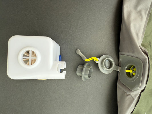 3D-Druckfile zum Gratis Runterladen: Adapter für die Aufblasventile von OUTWELL und ROBENS passend auf die EXPED Pumpen Widget and Mega Pump