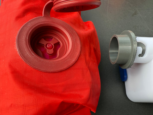 3D-Druckfile zum Gratis Runterladen: Adapter fürs Aufblasventil von BIG AGNES zu EXPED- Pumpen mit Karabinerverschluss