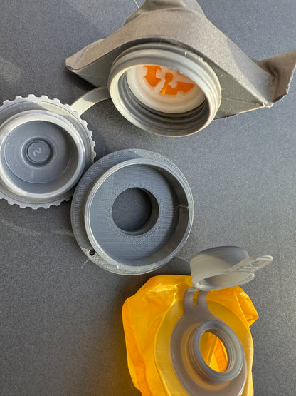 3D-Druckfile zum Gratis Runterladen: Adapter für Ventile mit 42mm Aussendurchmesser und innerer Dreh-Klappe zum EXPED's Schnozzel Pumpbag und anderen EXPED Pumpen
