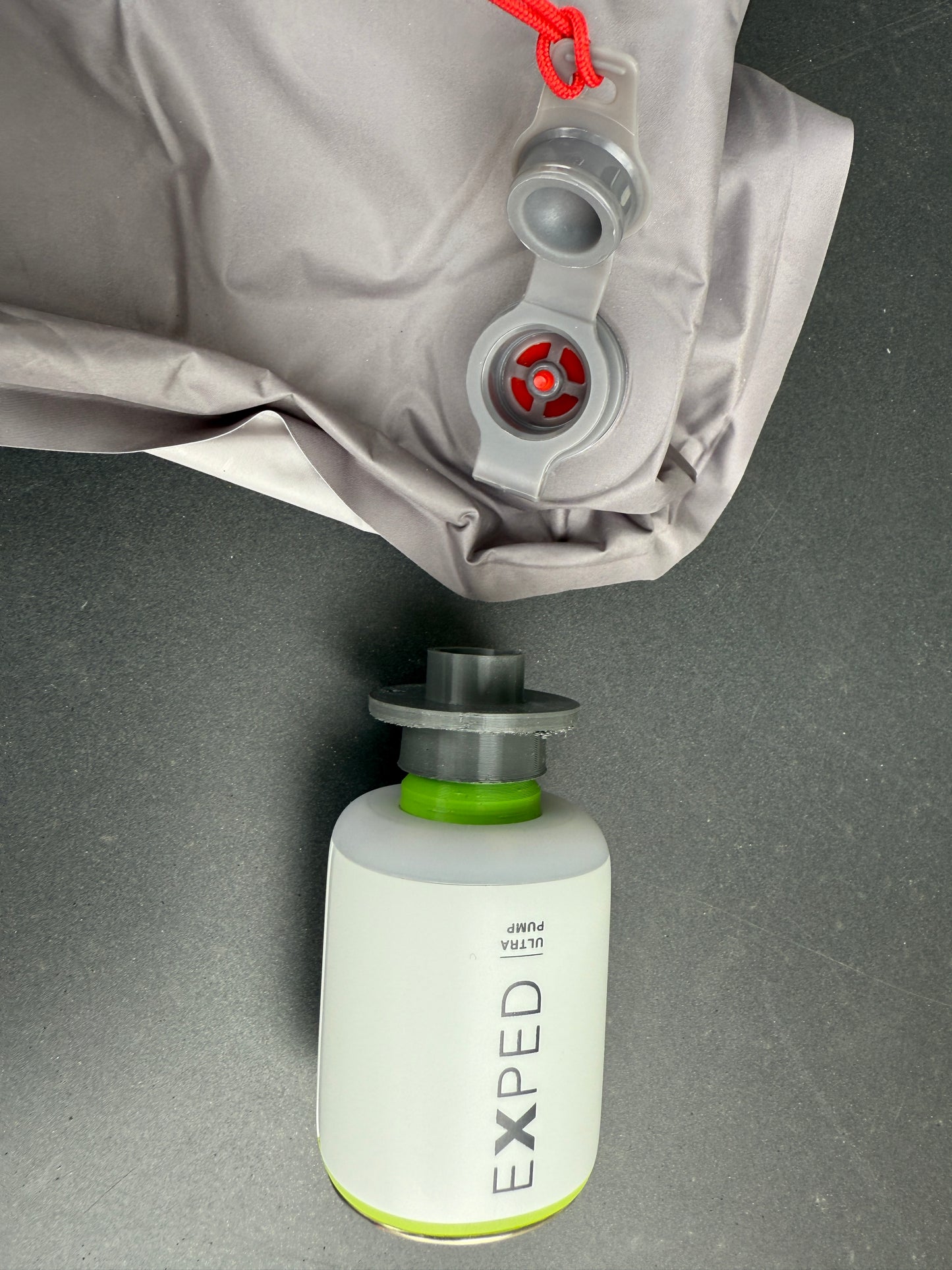 3D-Druckfile zum Gratis Runterladen: Adpater für das Aufblasventil der Marke RAB passend auf die EXPED Pumpen Widget und Mega Pump