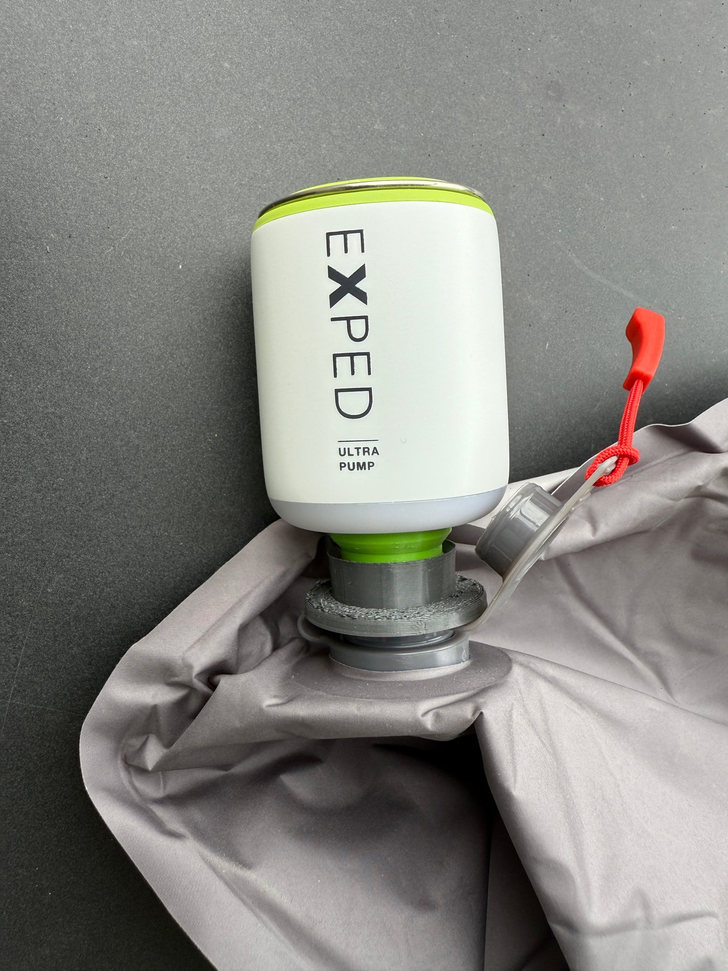 3D-Druckfile zum Gratis Runterladen: Adpater für das Aufblasventil der Marke RAB passend auf die EXPED Pumpen Widget und Mega Pump