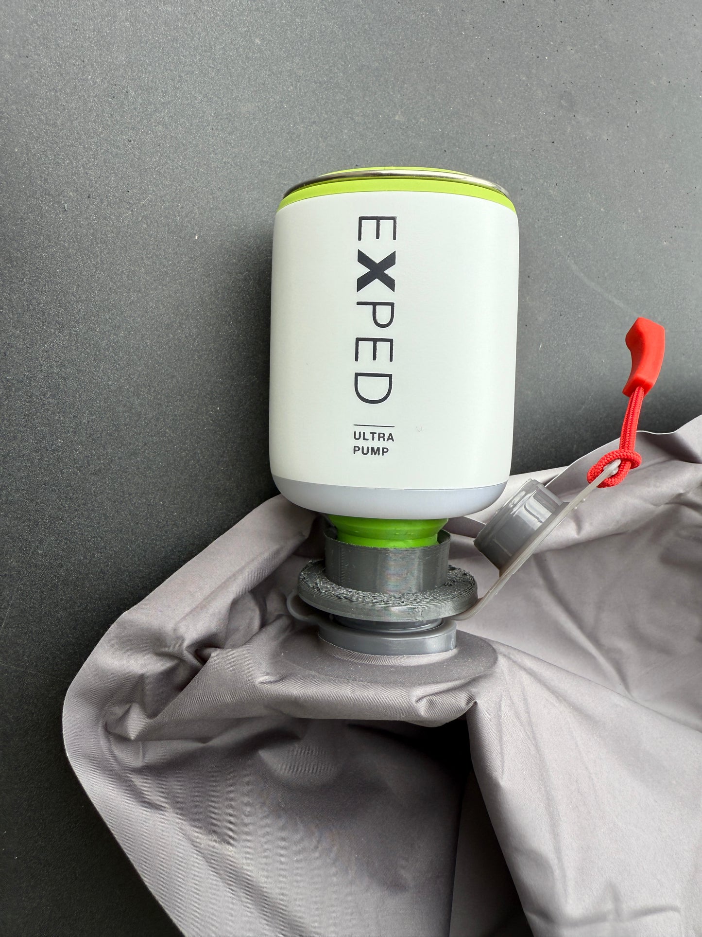 3D-Druckfile zum Gratis Runterladen: Adpater für das Aufblasventil der Marke RAB passend auf die EXPED Pumpen Widget und Mega Pump