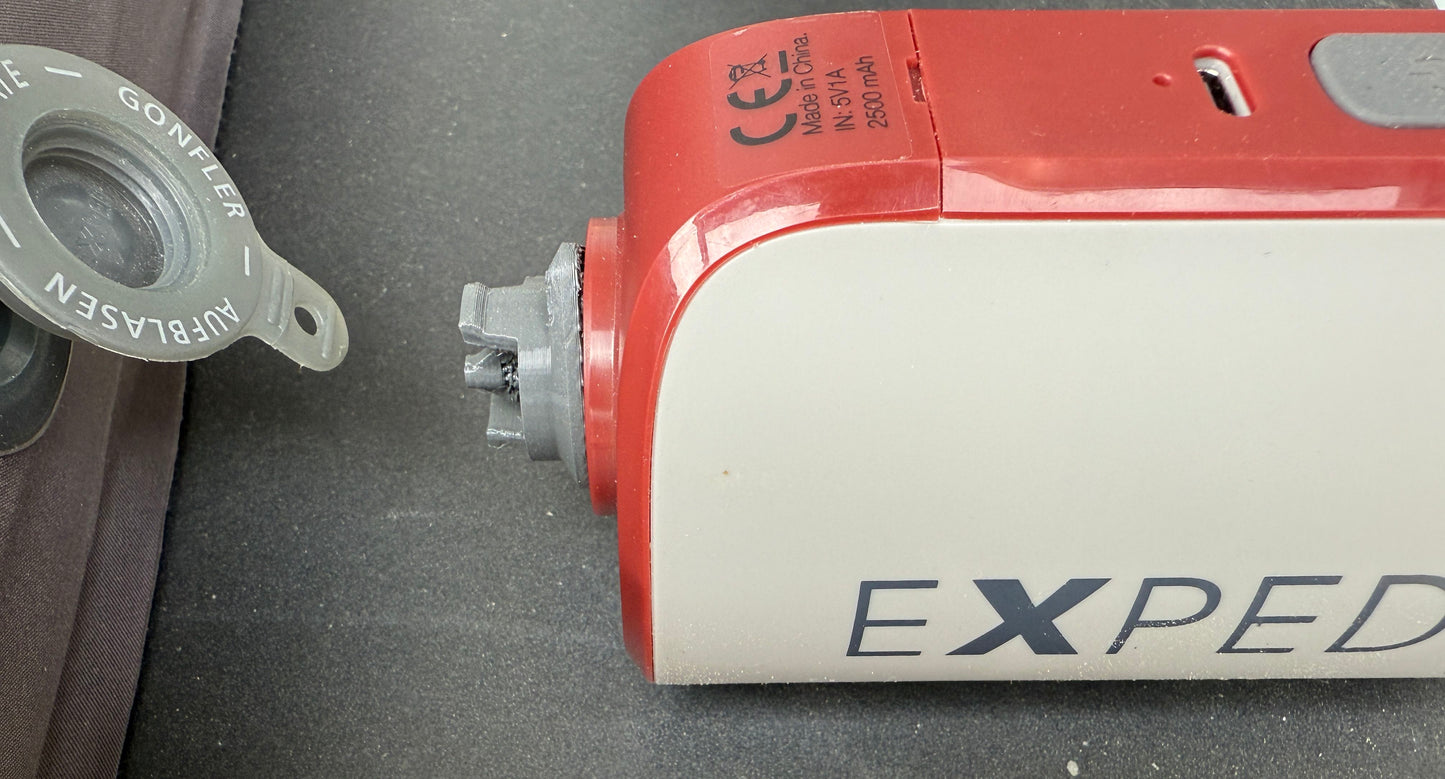 3D-Druckfile zum Gratis Runterladen: Adapter für das Ablassventil der MegaMats (ältere Generation mit kleinem Ventil) passend zur  EXPED Mega Pump