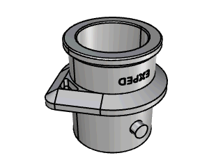 3D-Druckfile zum Gratis Runterladen: Original Aufblas-Adapter von EXPED mit Karabiner-Gewinde-Anschluss